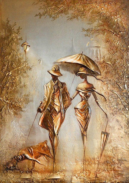 Romantic Oil Painting – Canvas Wall Art for Living Room Decoration