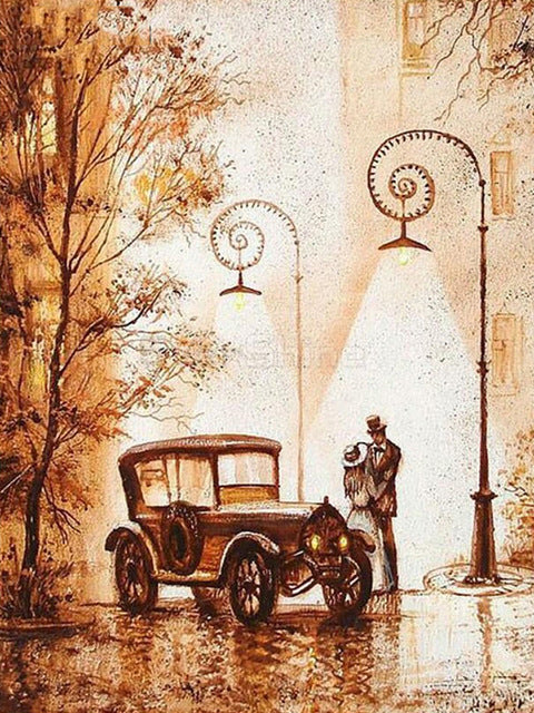 Romantic Oil Painting – Canvas Wall Art for Living Room Decoration