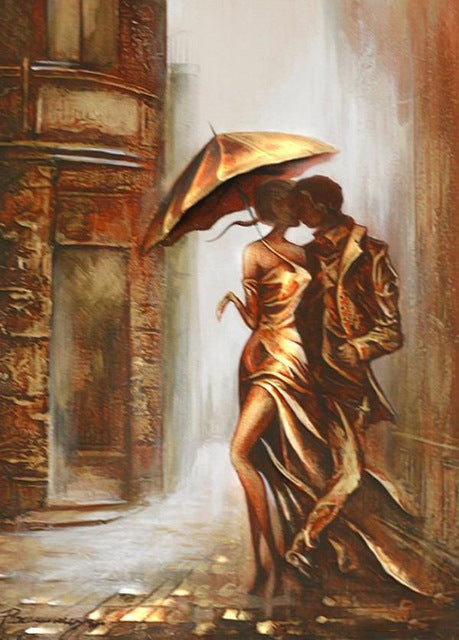 Romantic Oil Painting – Canvas Wall Art for Living Room Decoration