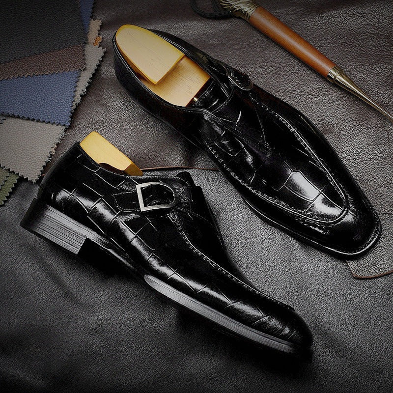 Men’s Classic Pattern Business Flat Formal Dress Shoes – Designer StyleLeather Shoes Mens Loafers Valentine Gifts Shoes