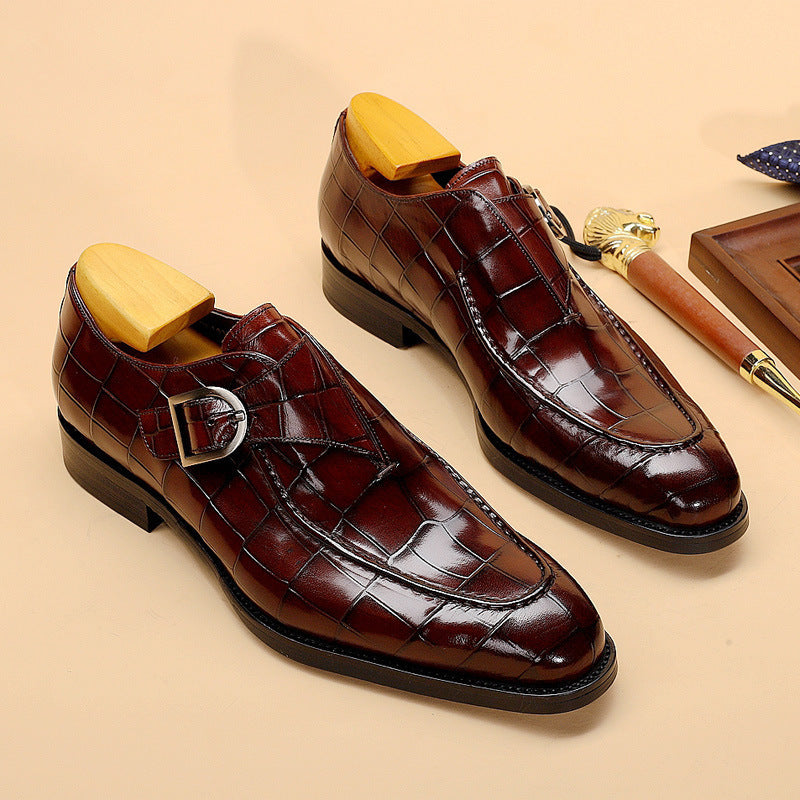 Men’s Classic Pattern Business Flat Formal Dress Shoes – Designer StyleLeather Shoes Mens Loafers Valentine Gifts Shoes