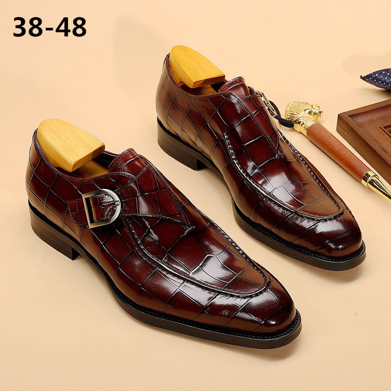 Men’s Classic Pattern Business Flat Formal Dress Shoes – Designer StyleLeather Shoes Mens Loafers Valentine Gifts Shoes
