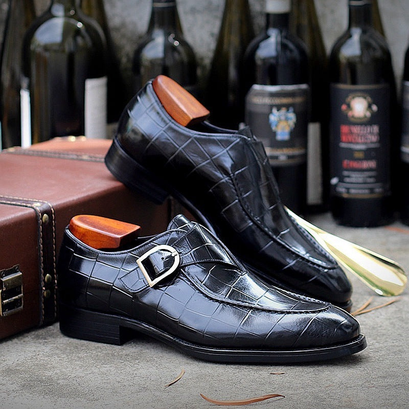 Men’s Classic Pattern Business Flat Formal Dress Shoes – Designer StyleLeather Shoes Mens Loafers Valentine Gifts Shoes