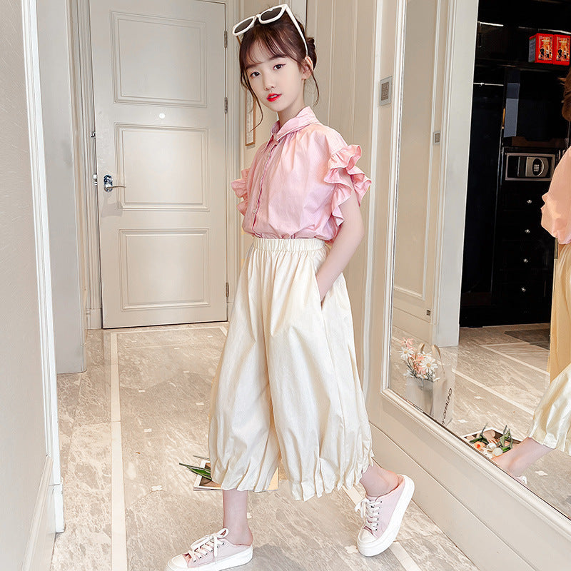 Girls' Summer Shirts, T-shirts, Western Style Children's Clothing
