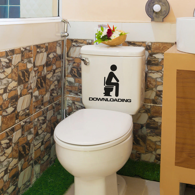 Bathroom Toilet Wall Sticker – Removable Vinyl Decal, Waterproof