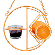 Oriole Bird Feeder – Outdoor Metal Hanging Orange Fruit and Jelly Feeder with Drinking Cup for Wild Birds and Hummingbirds