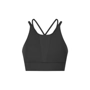 NWT Yoga Sexy Women Mesh PatchworkTank Tops Fitness Shock Proof Quick Dry Backless Cross Tanks Push Up Crop Bra Size XS-XL
