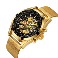 Gold ring black Milan belt