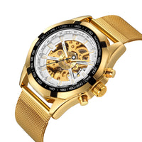 Gold ring white Milan belt