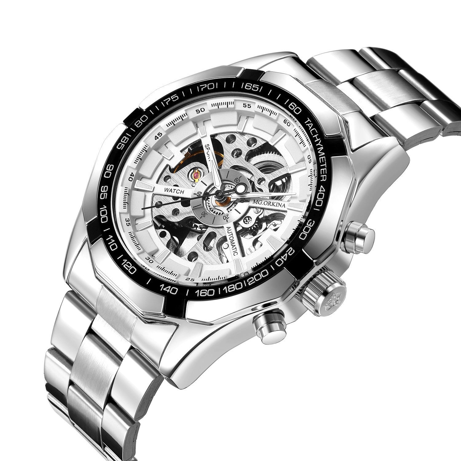 Full Hollow Mens Automatic Mechanical Watch Male Automatic Mechanical Watch Steel Band