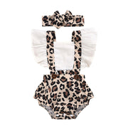 Summer Children's Clothing New Girls Romper Two-piece Turban