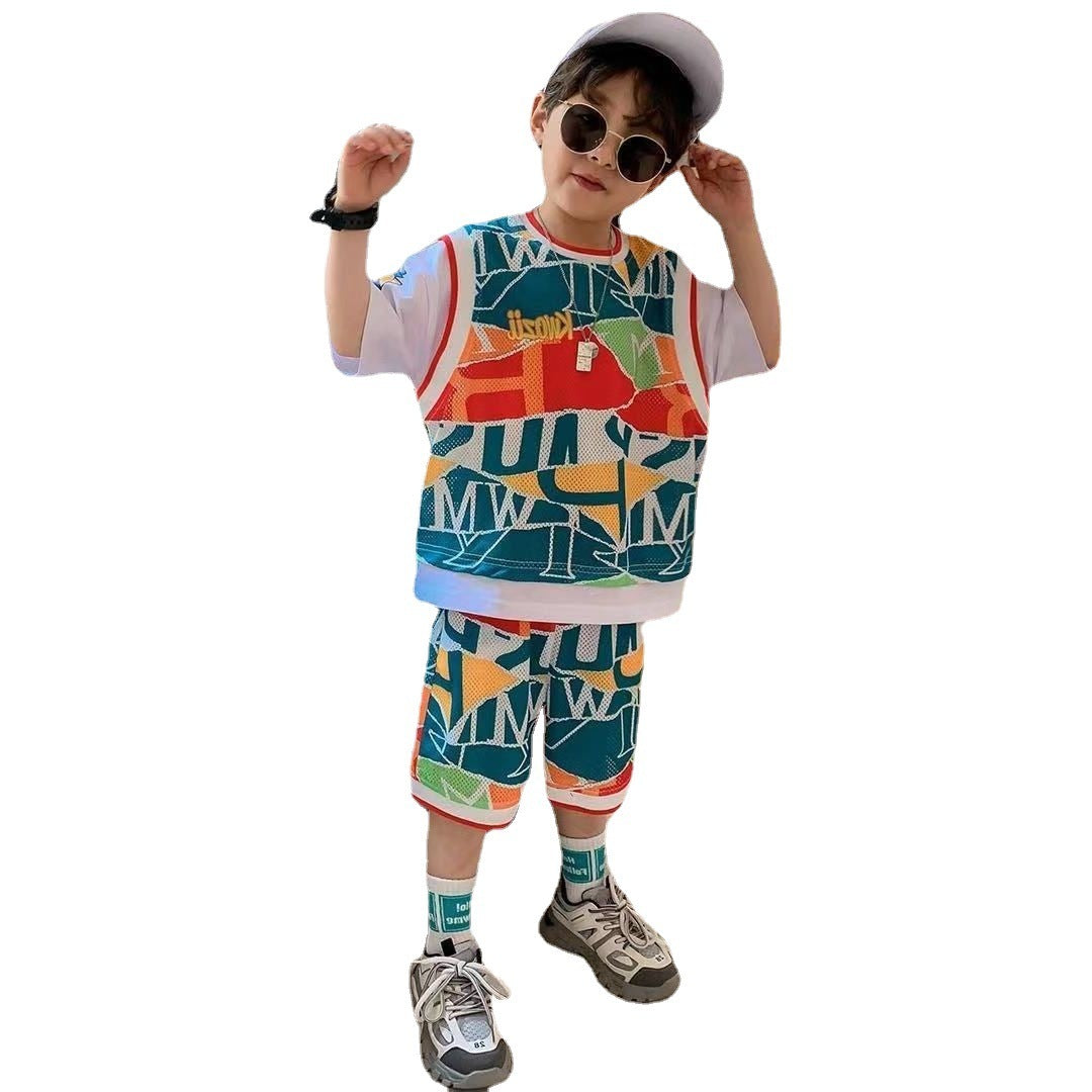 Boys Western Style Two Piece Cotton Outfit Regular Fit