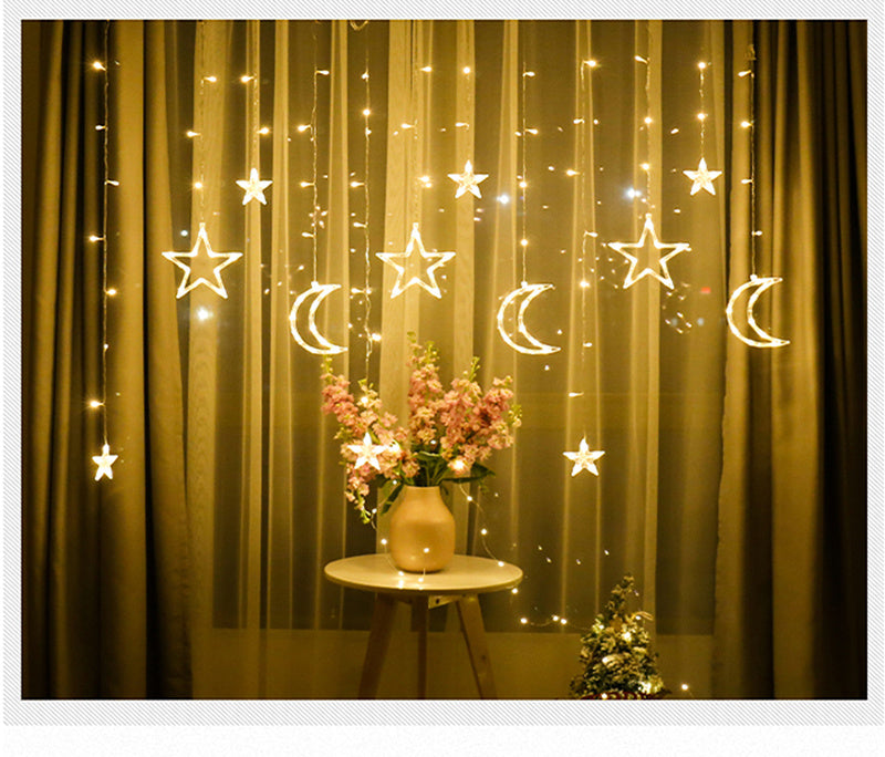 LED Curtain String Lights 2.5M x 0.6M 220V EU Plug with 8 Lighting Modes