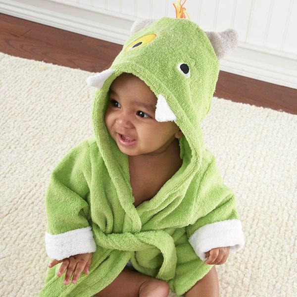 Unisex Hooded Cotton Baby Bathrobe Cartoon Relaxed Fit