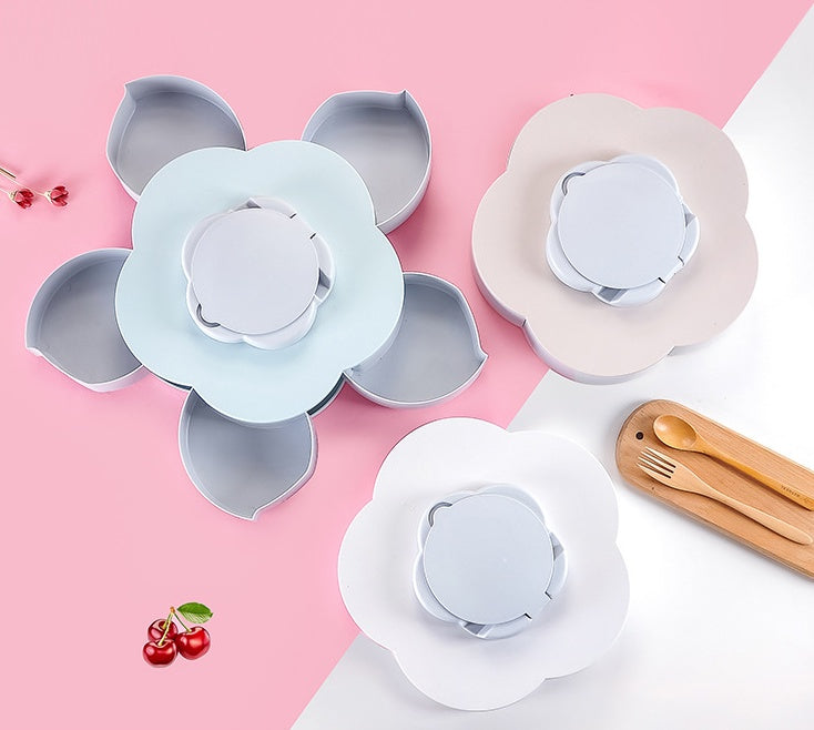 Rotating Plastic Storage Box Seed Nut Candy Dried Fruit Box