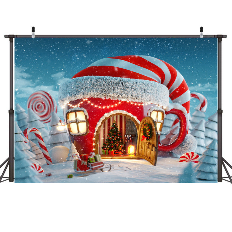 Christmas Background Cloth Decoration Curtain Backdrop
