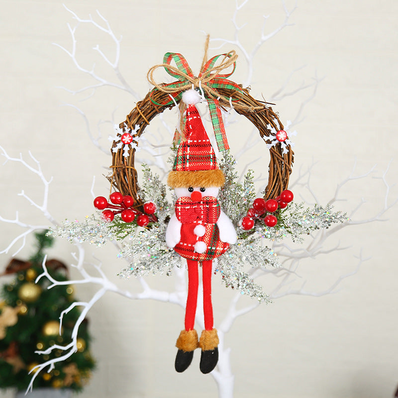 Christmas Wreath Decoration for Window and Door Hanging Arrangement