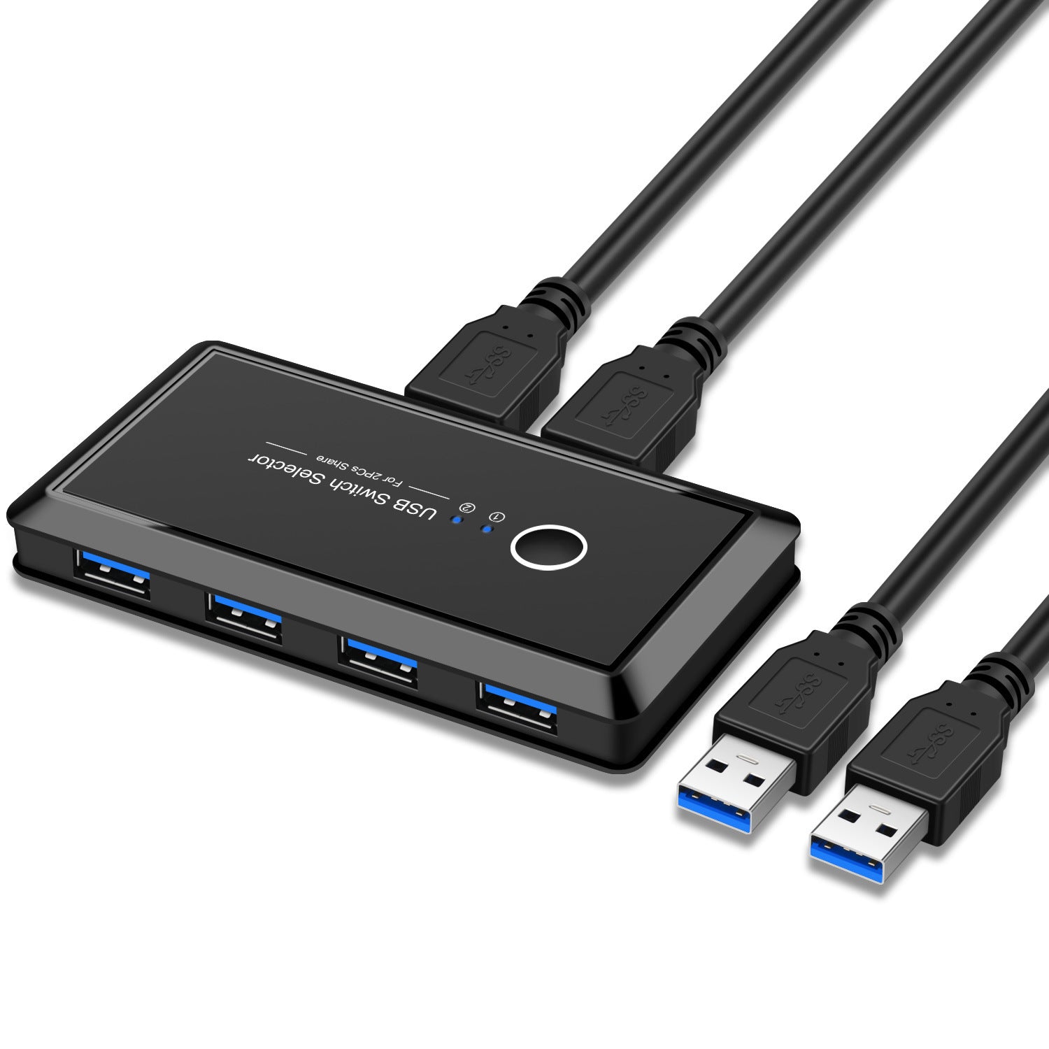 USB 3.0 Switch Selector – 2 Computers Share 4 USB Devices (KVM USB Hub)