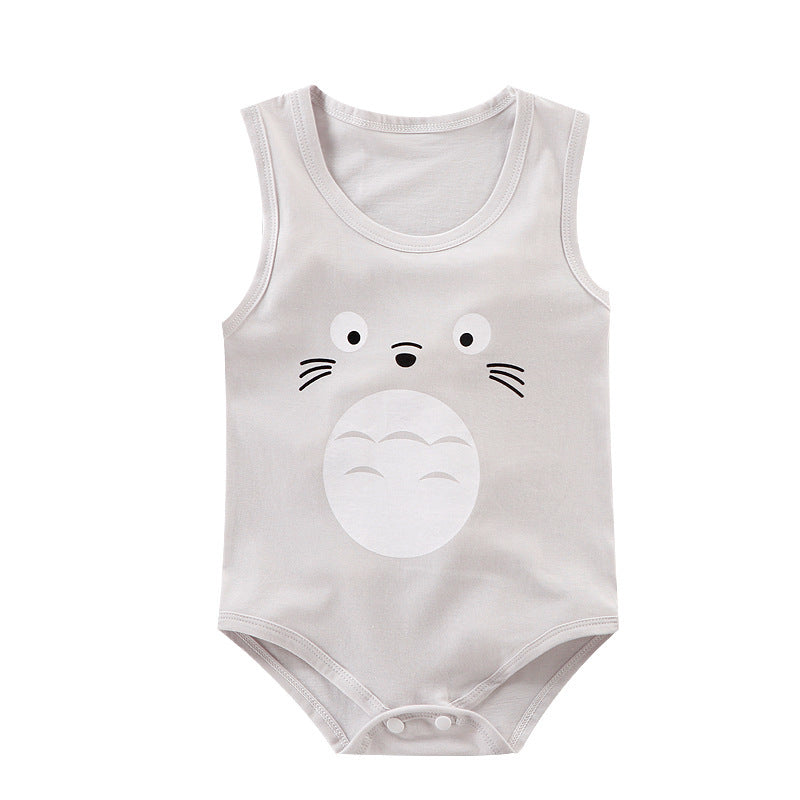 Triangle Sleeveless Baby Bodysuit – Cotton Infant Climbing Romper