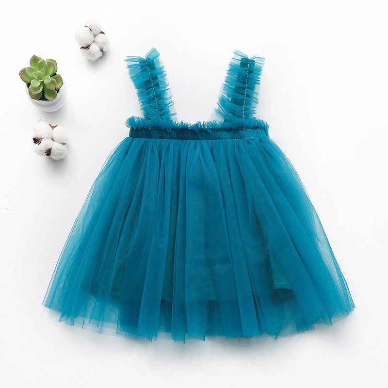 Summer New Suspender Girls' Dress Embroidery