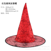 Flocking Witch Hat Red 1