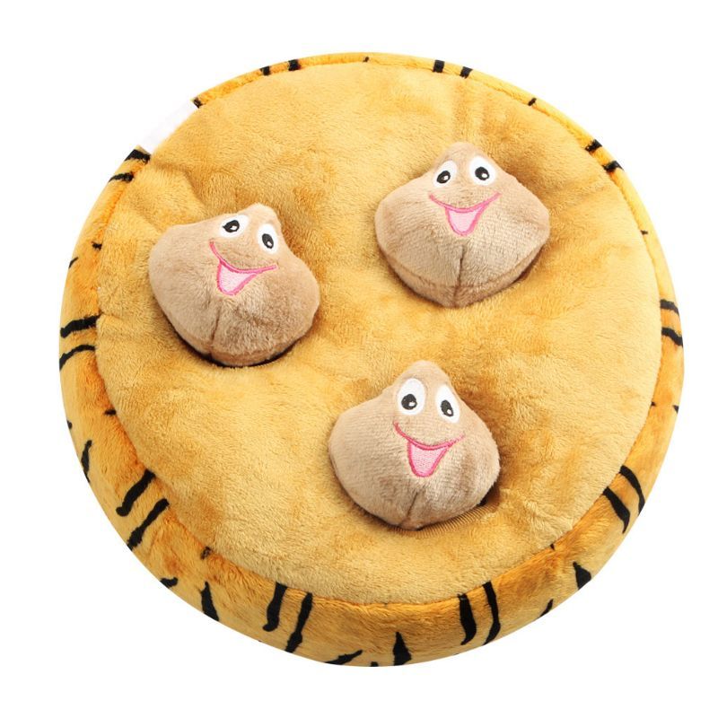 Plush Pet Voice Toys Set with Spring Dolls and Durable Mat
