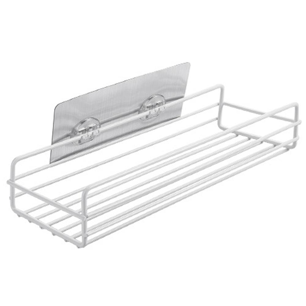 Punch-Free Wall-Mounted Bathroom Shelf – No-Drill Easy Installation Storage Rack