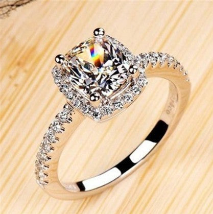 Womens Engagement Rings White Gold Alloy Trendy Anelli