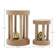 Wooden Grind-Billed Baby Bird Bell Rattle Toy for Stress Relief