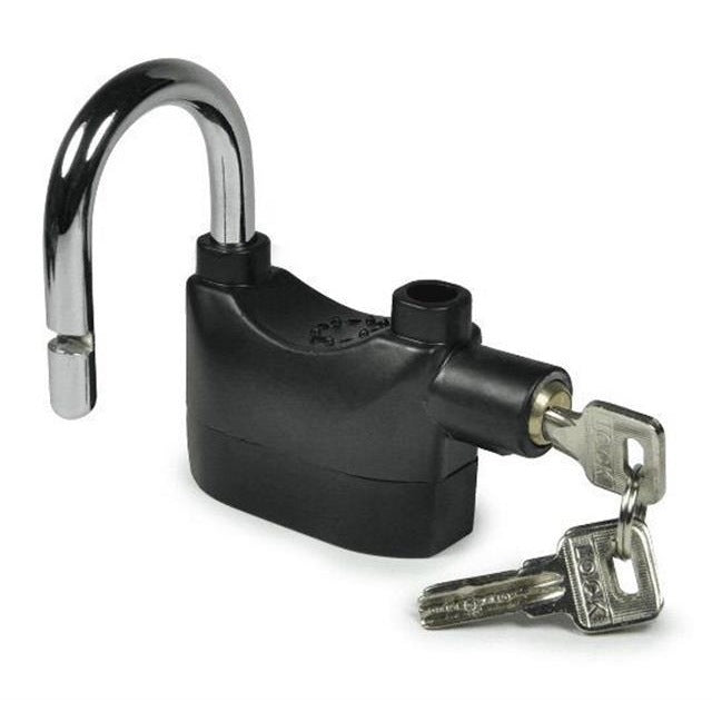 Black Waterproof Siren Alarm Padlock Alarm Lock For Bike Motorcycle Bicycle Safety Perfect With 110dB Alarm