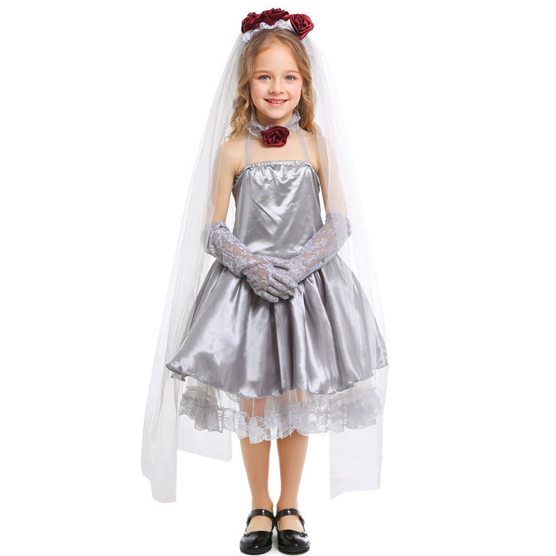 Parent-Child Matching Gothic Bride Costume Set