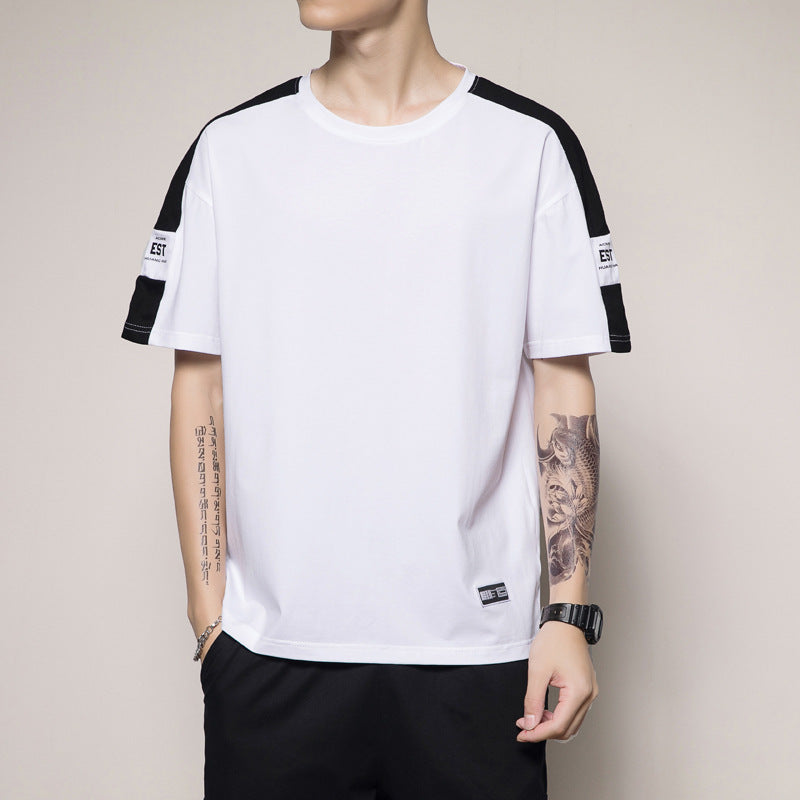 Simple short sleeve cotton t-shirt men's shirt
