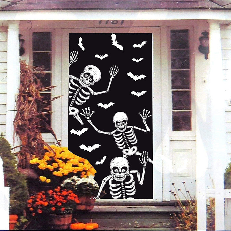 Halloween Skull Wall Sticker – Removable Spooky Decoration for Home and Party