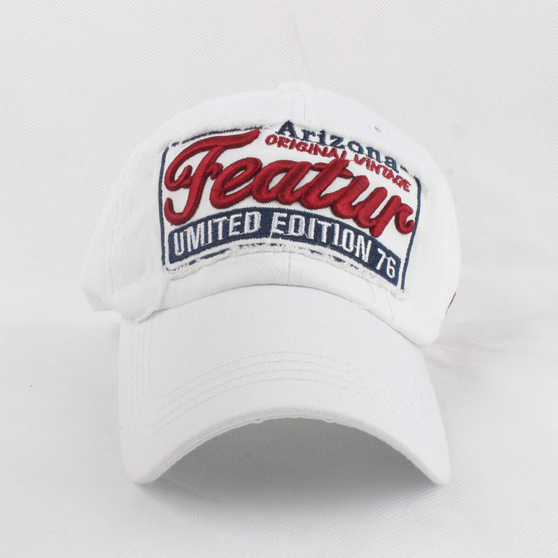 European and American Style Letter Embroidered Peaked Cap