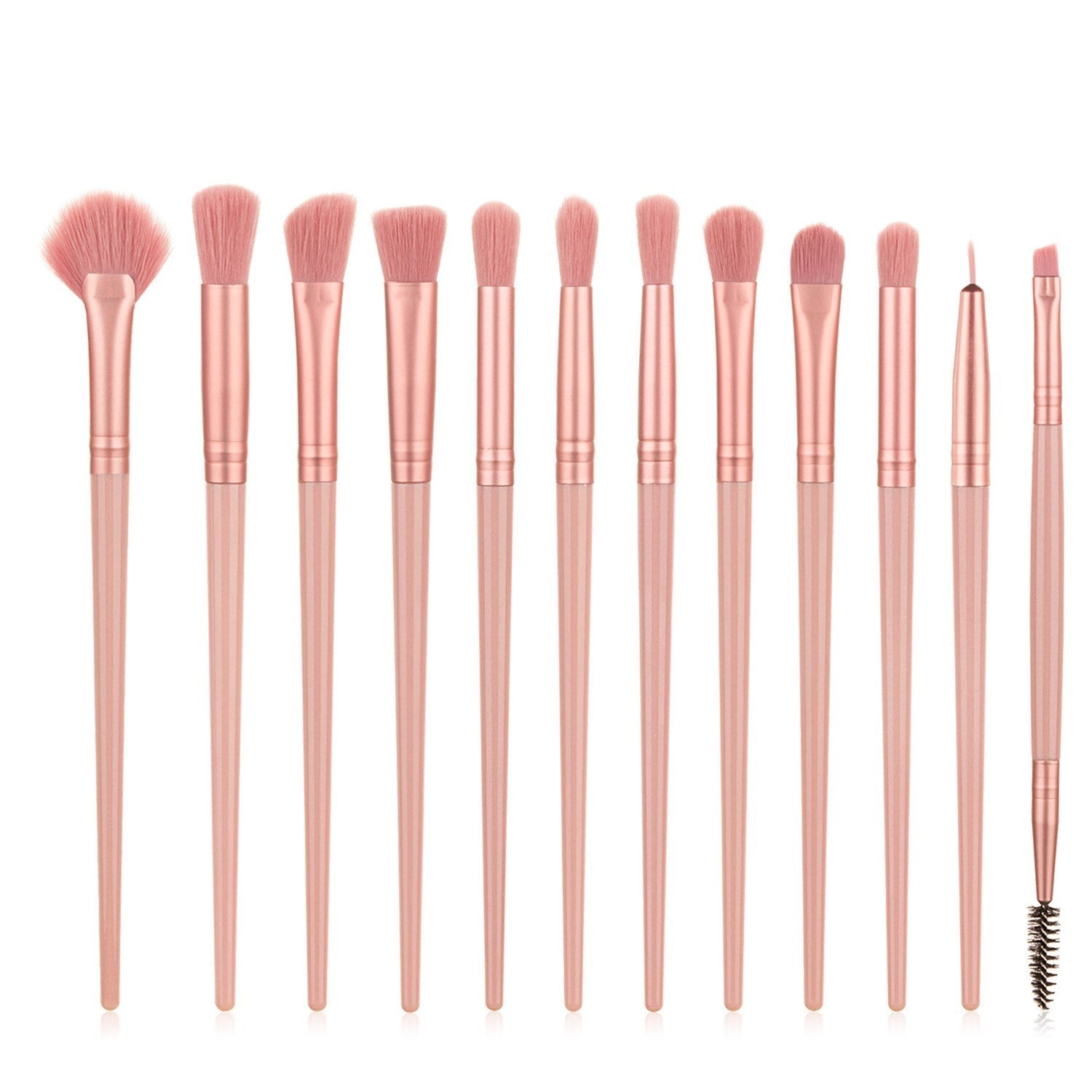 12-Piece Makeup Brush Set – Eye & Face Brushes Kit