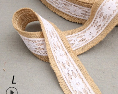 5cm Wide Lace Linen Roll – DIY Handmade Christmas, Wedding, and Craft Decorations