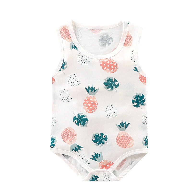 Triangle Sleeveless Baby Bodysuit – Cotton Infant Climbing Romper