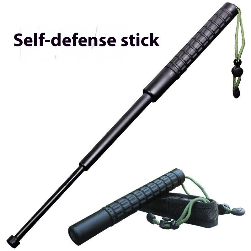 PVC Plastic Self-defense Three-section Car Broken Window Stretchable Baton