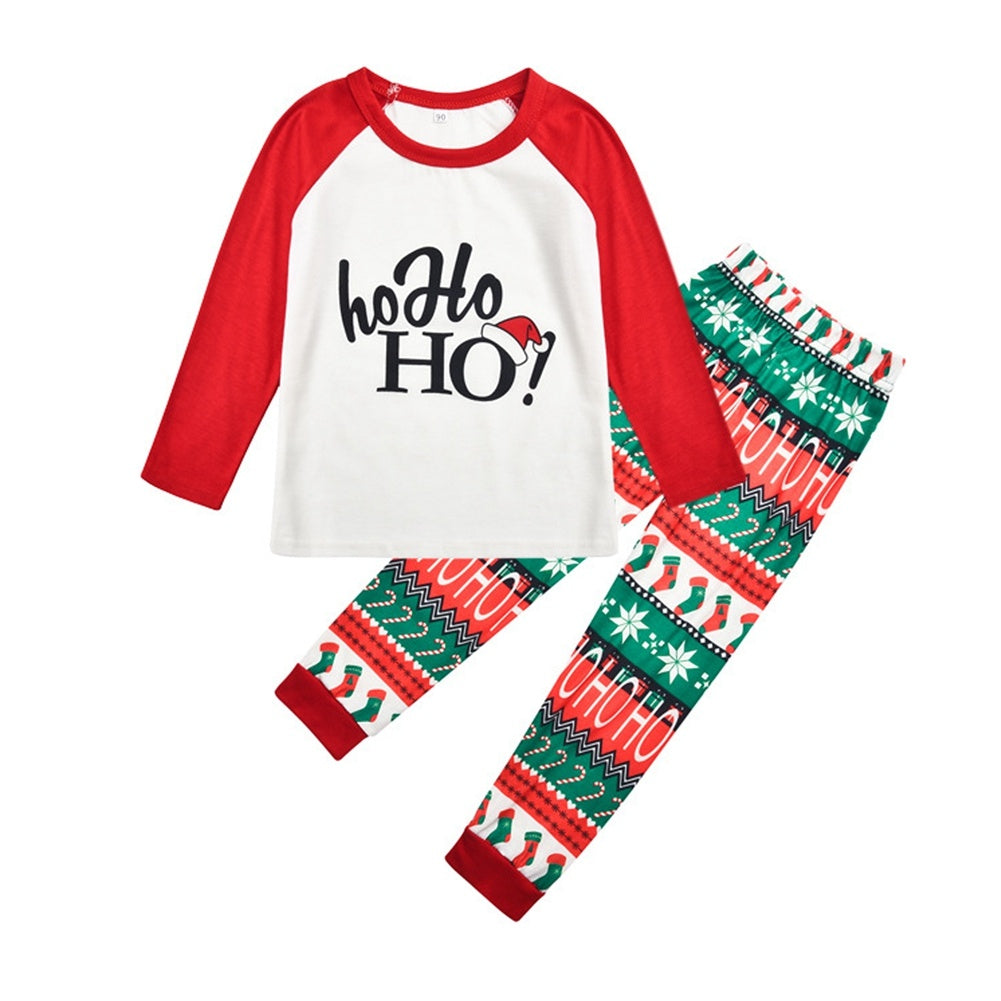 Fashionable Homewear Christmas Hat Printed Parent-child Wear