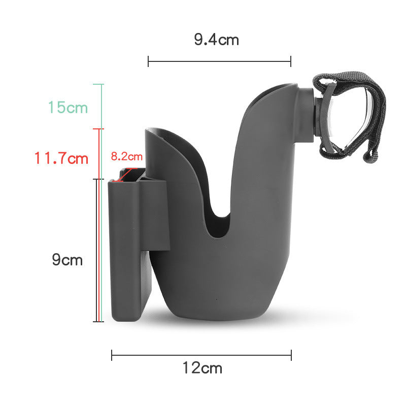 Universal Baby Stroller Cup Holder – Anti-Spill, 360° Clamp
