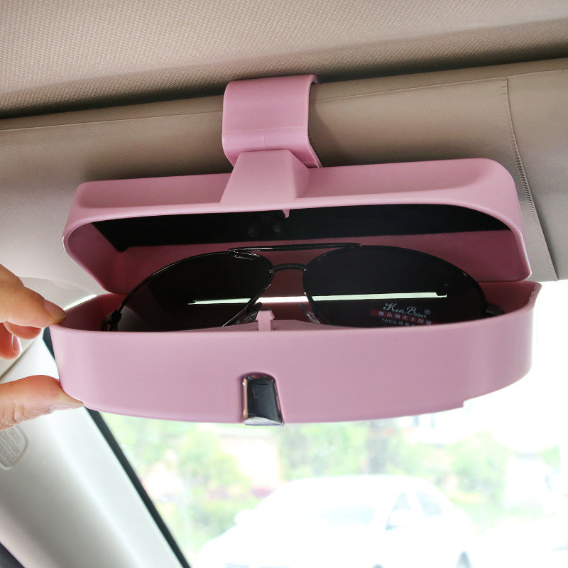 Car Sun Visor Glasses Case – Clip-On Holder for Glasses & Bills