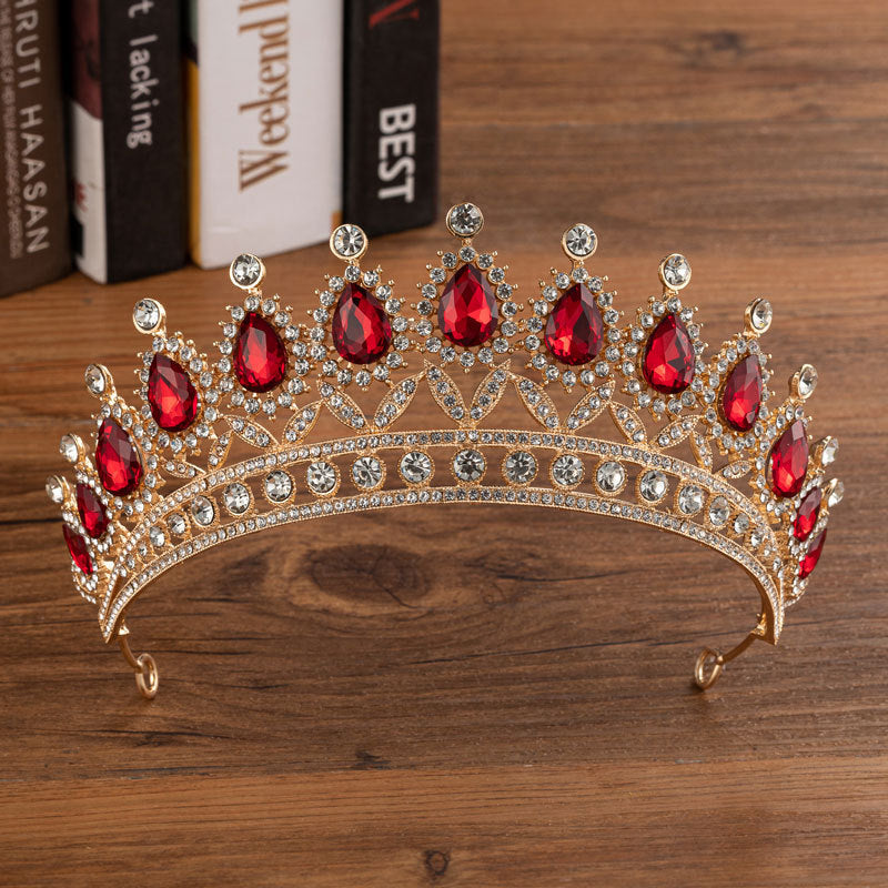 Bridal Crown Wedding Alloy Diamond Crown with Elegant Rhinestone Headdress Set