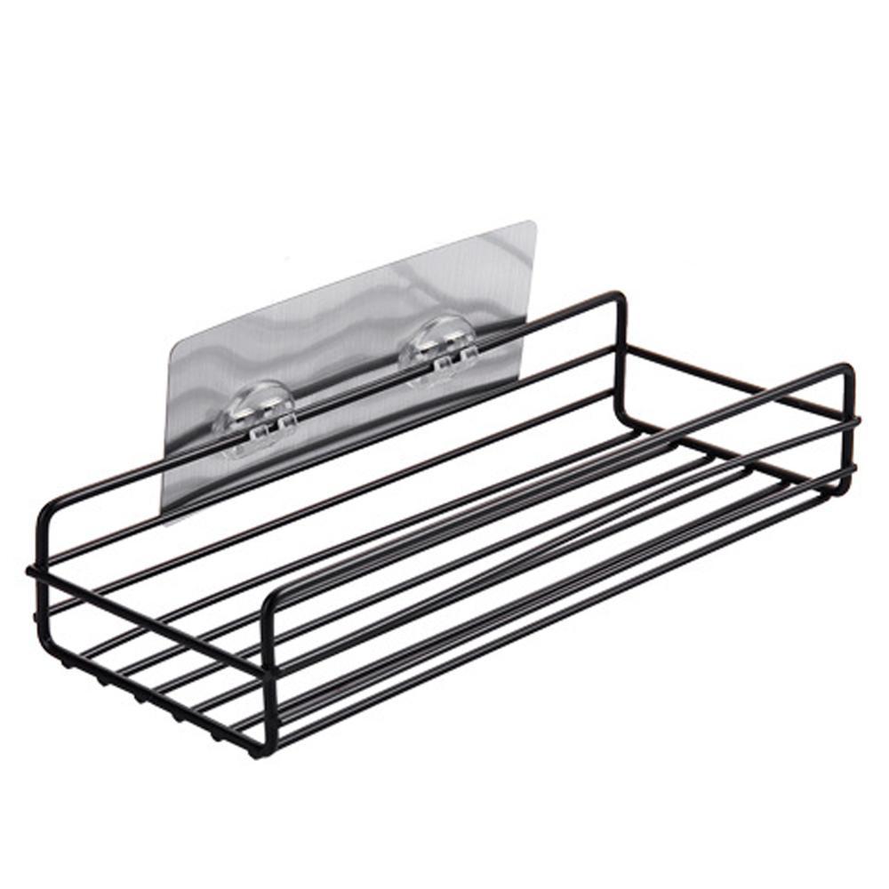 Punch-Free Wall-Mounted Bathroom Shelf – No-Drill Easy Installation Storage Rack