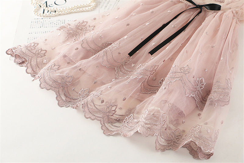 Girls Lace Gown Delicate Regular Fit for Kids Ages 3 to 8