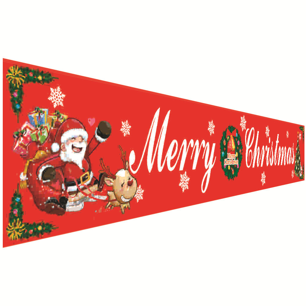 Christmas Couplet Curtain Banners Hanging Flag Window Pendants