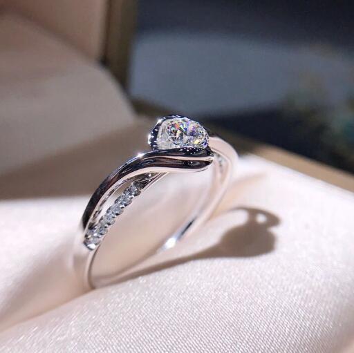 Elegant Octagon Super Diamond Zircon Engagement Ring in Copper