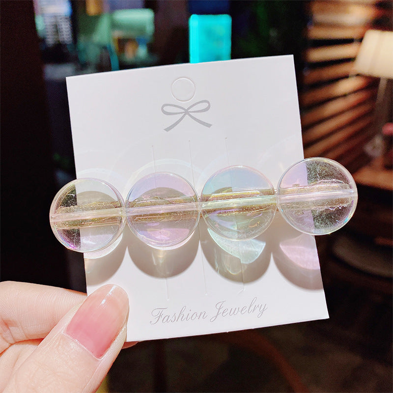 Girly Heart Transparent Hairpin