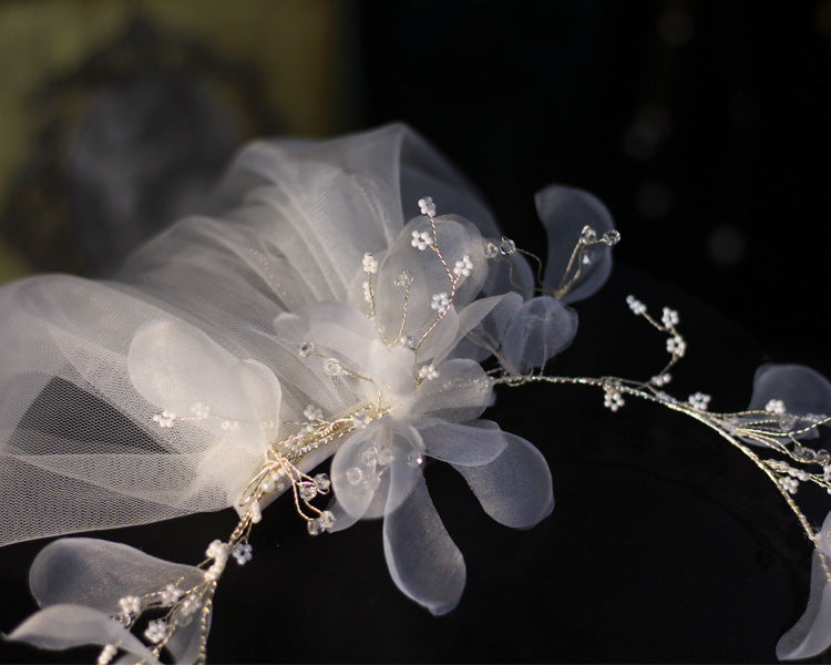 Delicate Bridal Wreath Veil Wedding Dress Accessory