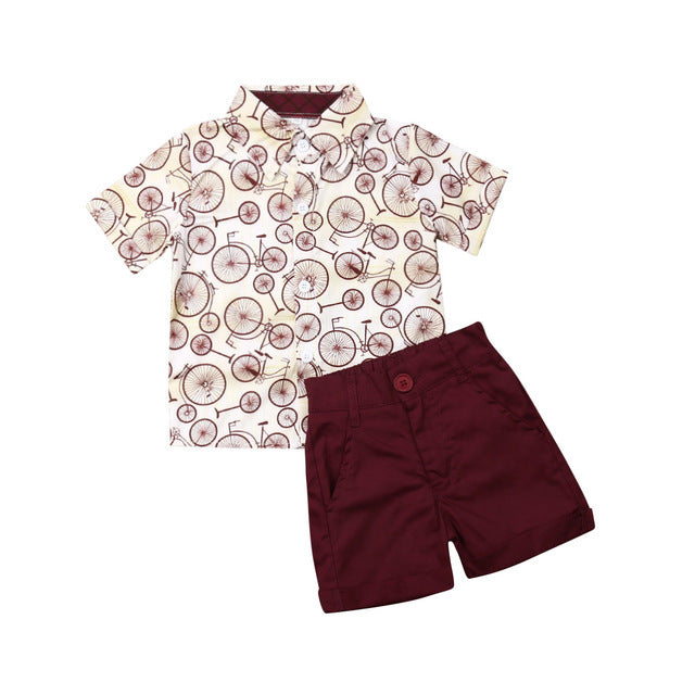 Boys Summer T Shirt and Shorts Set Regular Fit Cotton Blend