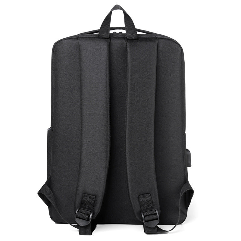 Men's Solid Color Business Laptop Backpack Oxford Cloth